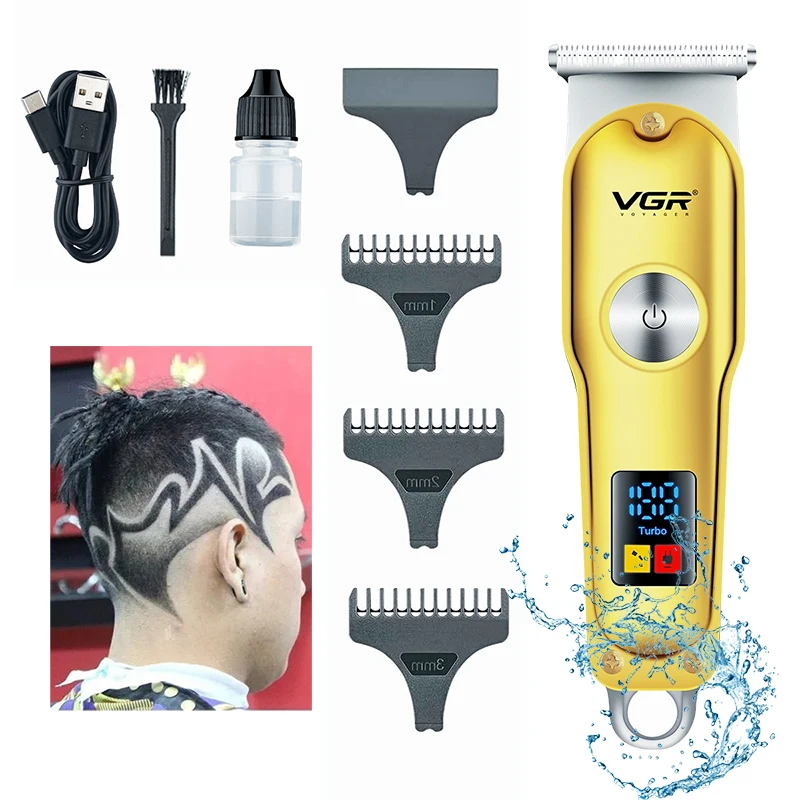 

VGR-290 профессиональная машинка для стрижки волос, Беспроводная электрическая машинка для стрижки волос, машинка для стрижки бороды, парикма...