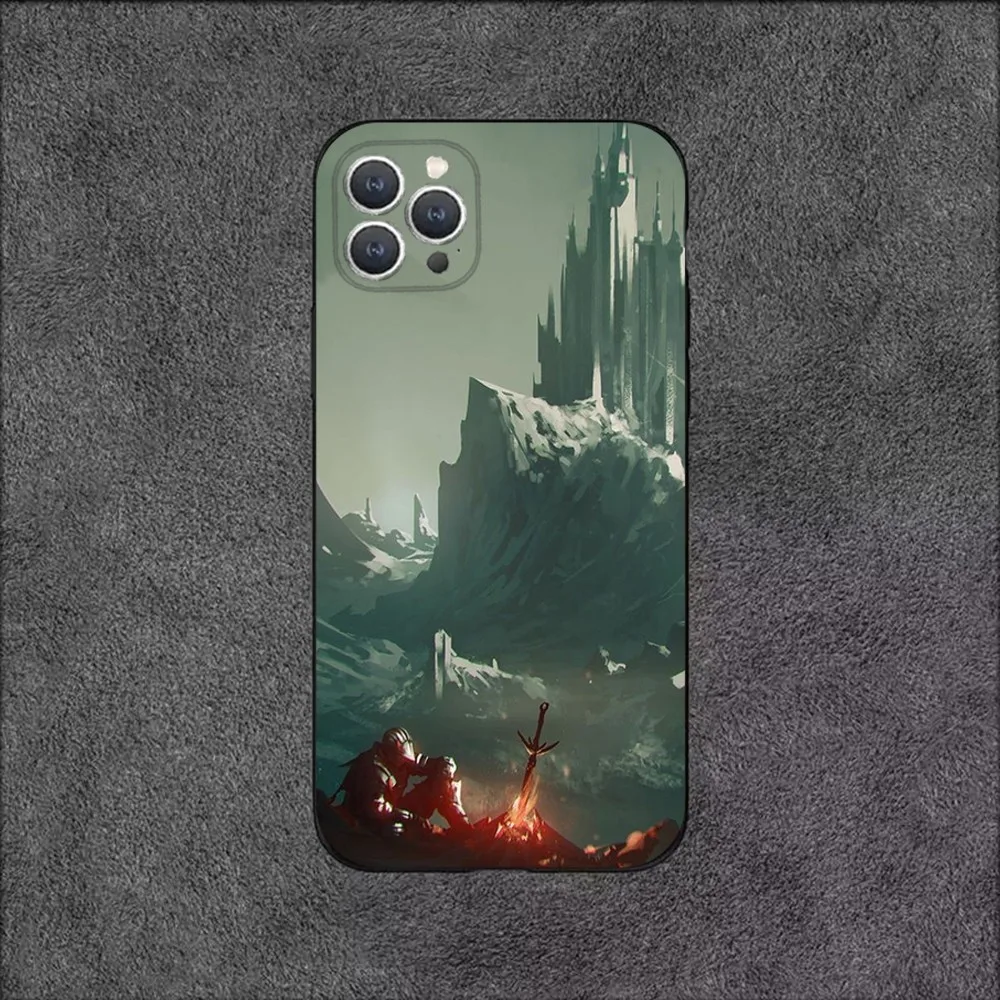 Чехол для телефона Game D-Dark S-Souls iPhone 15 14 13 12 11 Plus Pro Max XS X XR SE Mini 8 7 мягкий силиконовый