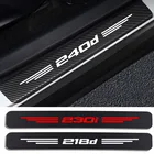 Автомобильная дверь порога Анти Удар стикер s потертости против царапин углеродного волокна авто дверь стикер для BMW 218d 220d 225d F22 F23 F44 F45 F46