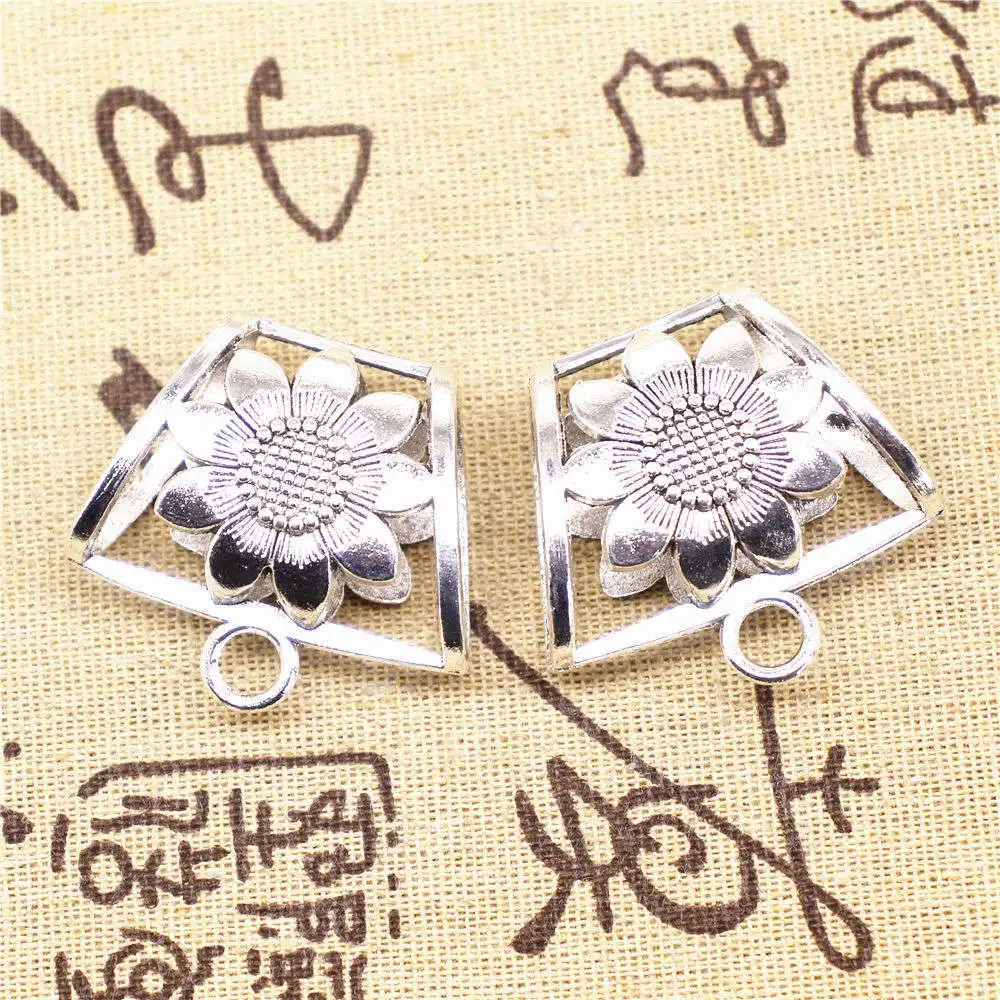 

1pcs Antique Silver Color 38x39mm Scarf Buckle Bead Caps Handmade Jewerly Diy