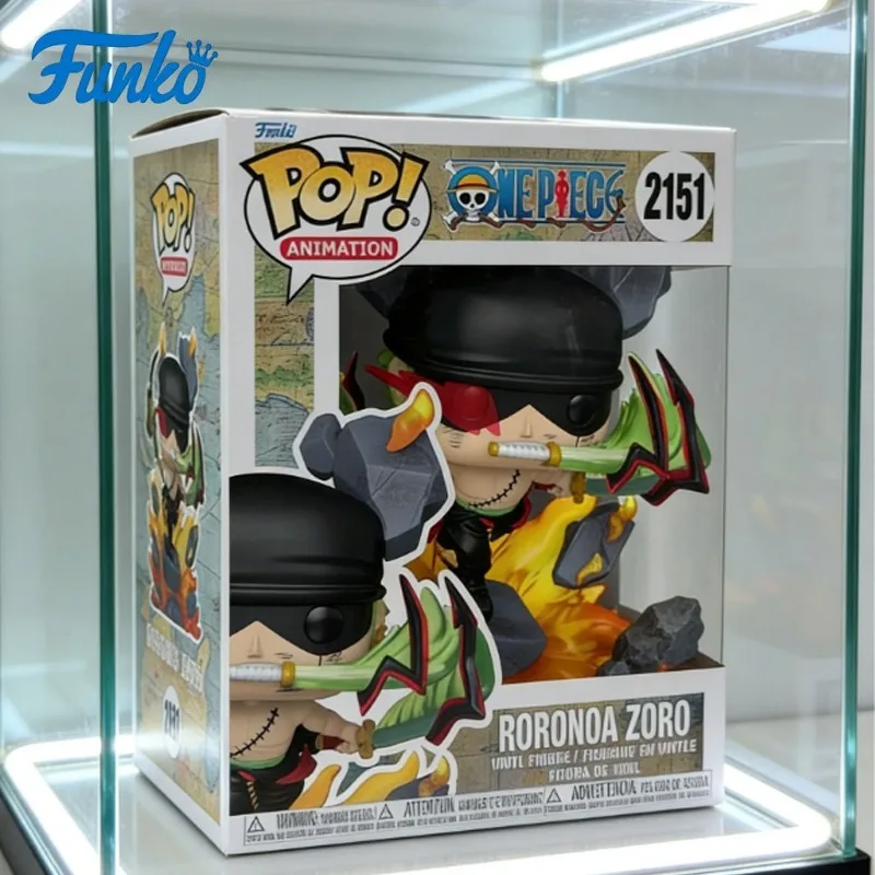 Фото Оригинальная коллекционная фигурка Funko Pop One Piece Roronoa Zoro 2151, игрушки для мальчиков и девочек, подарок, коллекционная модель, украшение №1