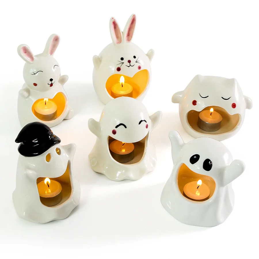 Cartoon Ceramic House Halloween Home Decor Ashtray