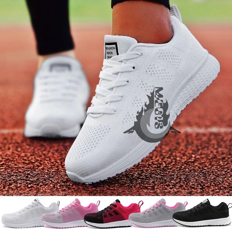 

Women Casual Shoes Ladies Sport Shoes Breathable Walking Mesh Flat Shoes Woman White Sneakers Women Tenis Feminino Female Shoes