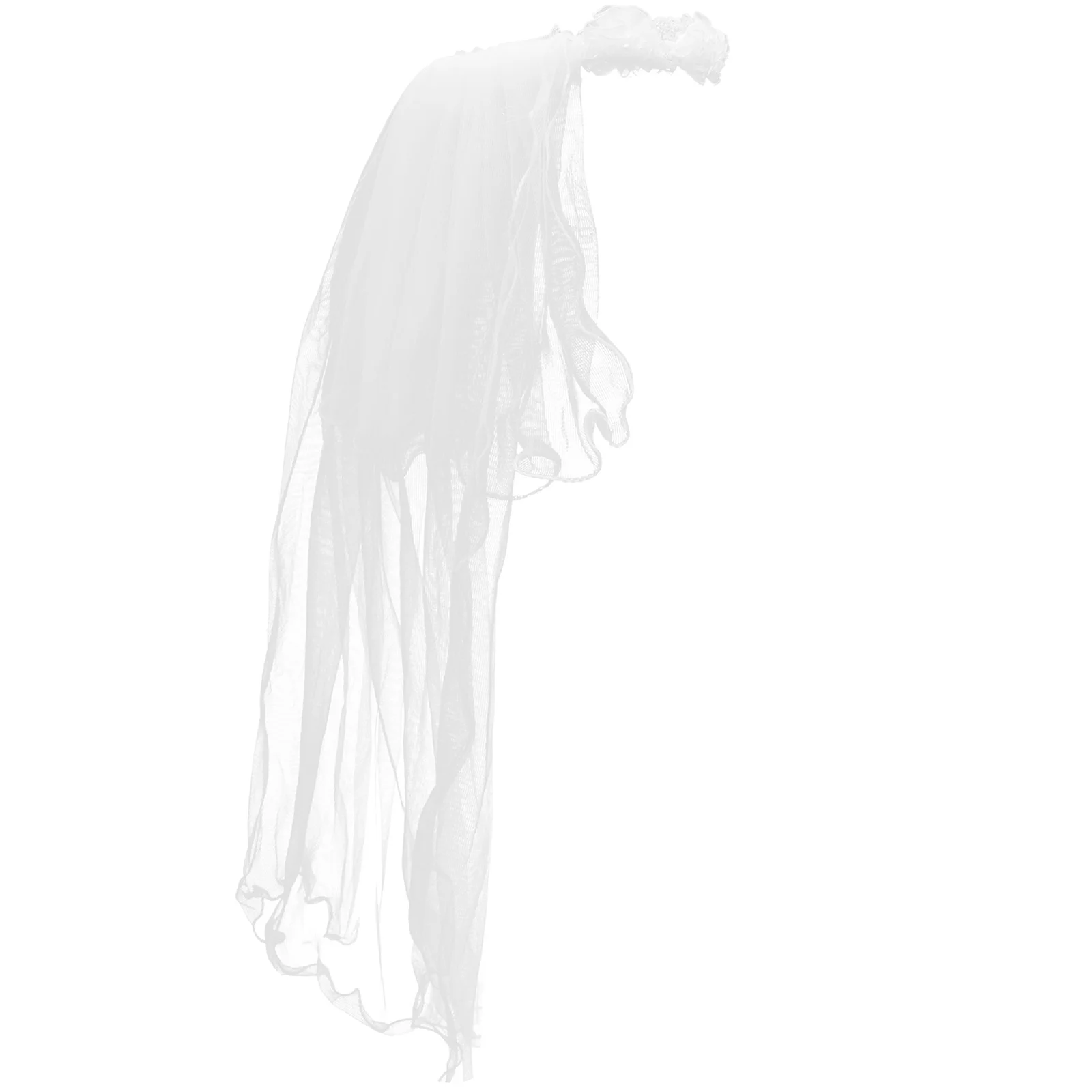 

Wedding White Wreath Veil Flower Veil Party Headband Hair Wreath Veil for Kids