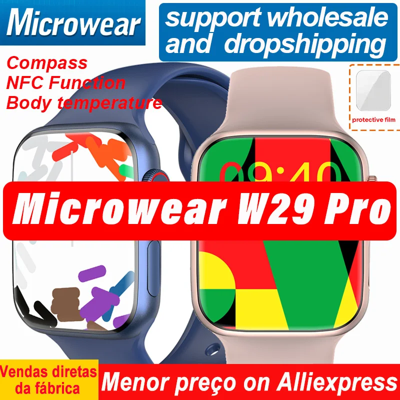 

Смарт-часы Microwear W29 Pro с компасом, измерением температуры тела
