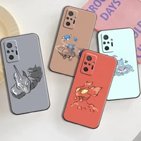 pokemon pikachu phone case for xiaomi redmi note 9 7 7a 9t 9a 9c 9s 9 8 pro 8t 8 2021 5g black carcasa back soft silicone cover