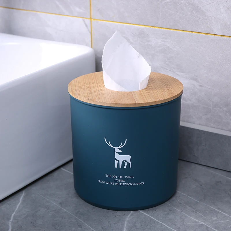 

Round Tissue Tube Desktop Tissue Box Toilet Paper Roll Paper Tube Home Living Room Toilet Paper Box Roll Paper Box