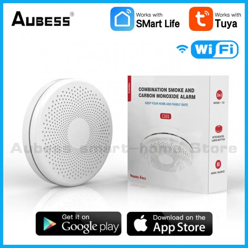 

Высокочувствительный детектор дыма Aubess с Wi-Fi и управлением через приложение
