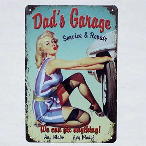 

dad's garage we can fix anything metal tin sign Bar Cafe Garage Wall Decor Retro vintage 7.87 X 11.8 inch