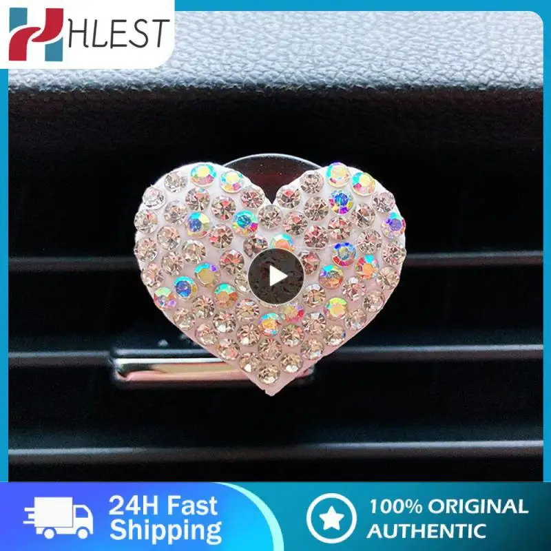 

Fashion Car Air Outlet Perfume Heart-shaped Design Auto Air Freshener Durable Aromatherapy Clip Universal Car Decorations