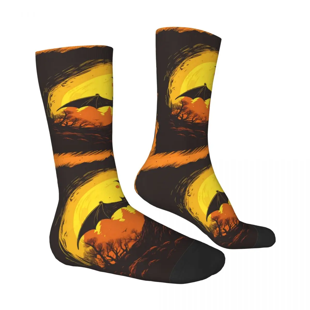 Носки мужские с принтом летучая мышь в стиле ретро