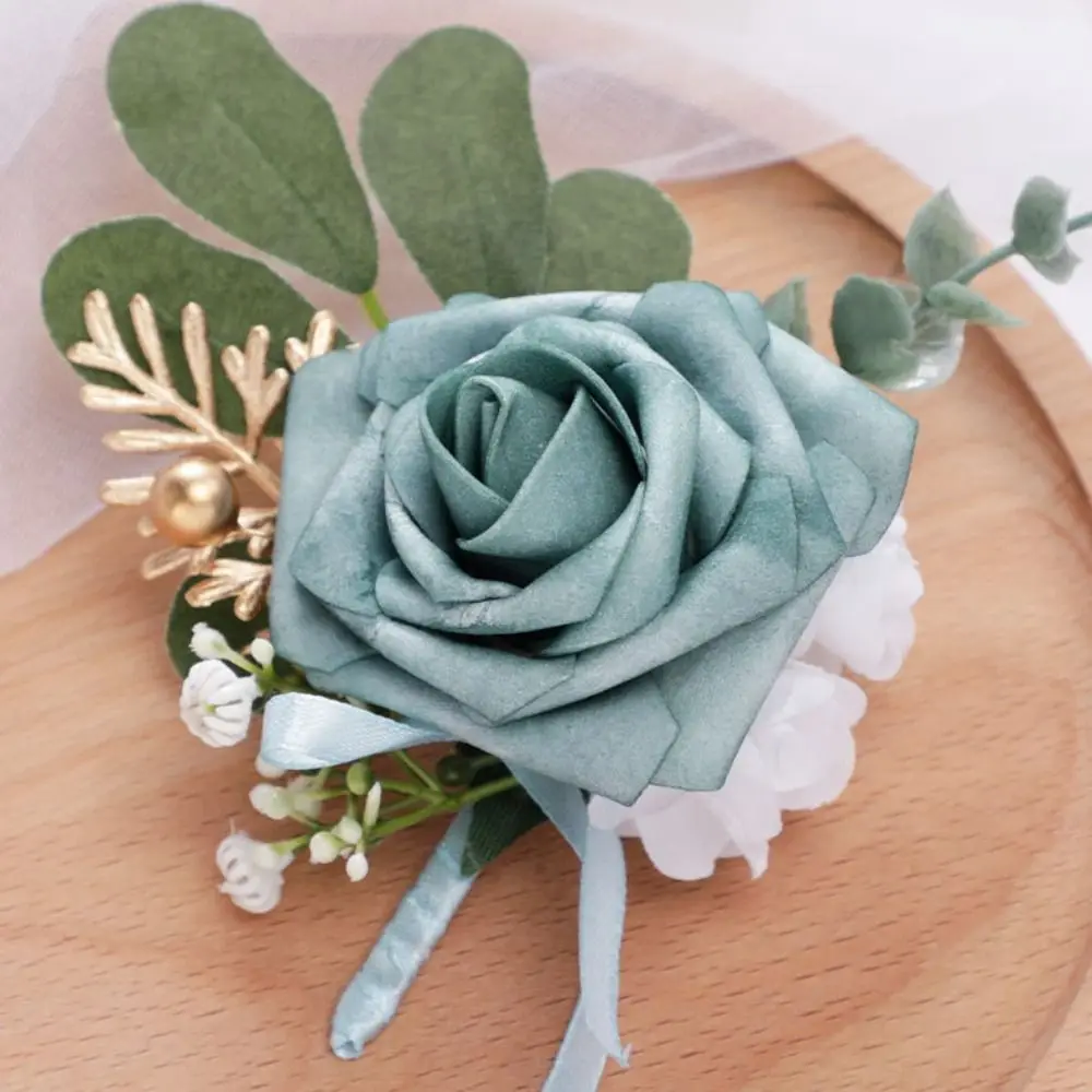 

Fabric Elegant Banquet Bridesmaid Western-style Decorative Groom Brooch Wedding Corsage Bride Brooch Wrist Flower