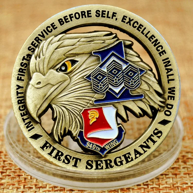 

the US Coins 940th Wing First Sergeants Commemorative Coin Souvenir Veteran Air Force Military Challenge Coin Gift Collection