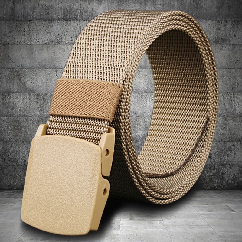

Military Men Belt 2022 Army Belts Adjustable Belt Men Outdoor Travel Tactical Waist Belt with Plastic Buckle for Pants 120cm