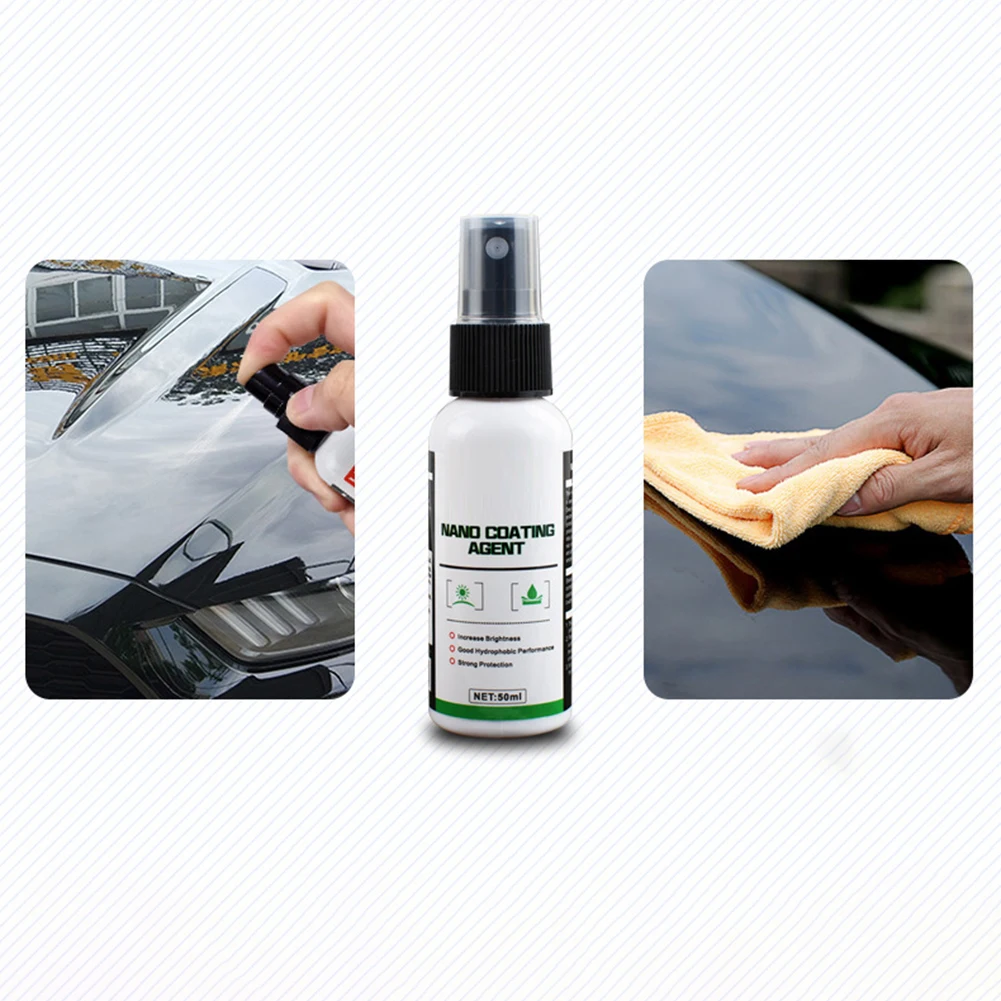 

50ML Automotive Nano Coating Agent Paint Protective Rainproof Ceramic Polishing Spray Car Maintain Care Beauty Solution