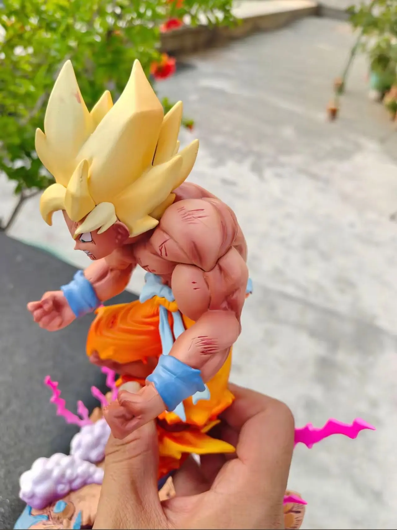 Фото В НАЛИЧИИ: Фигурка аниме-персонажа Гоку из Dragon Ball, 28 см, коллекционная модель из ПВХ, украшение для стола, игрушки, подарки. №3