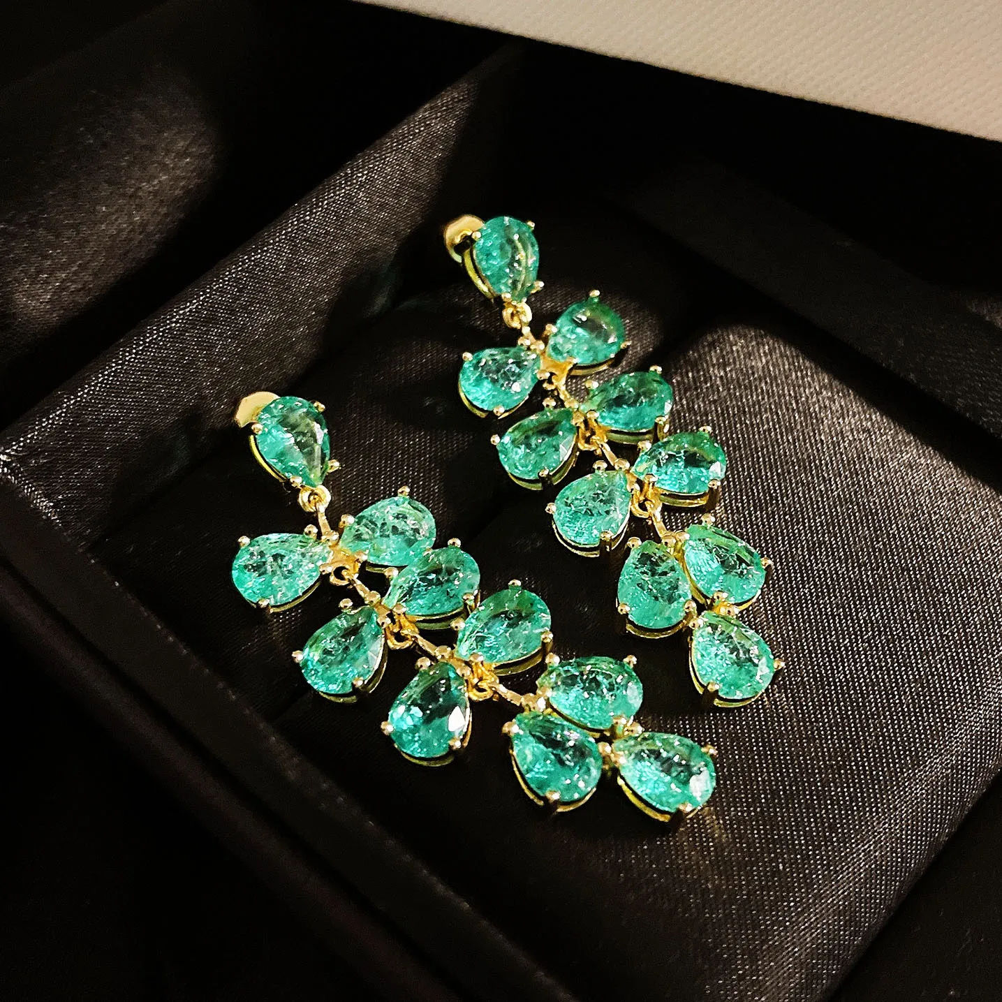 

New Products Original Green Grape Earrings for Women Super Shiny High Carbon Diamond Stud Earrings Luxury Jewelry Gifts Party
