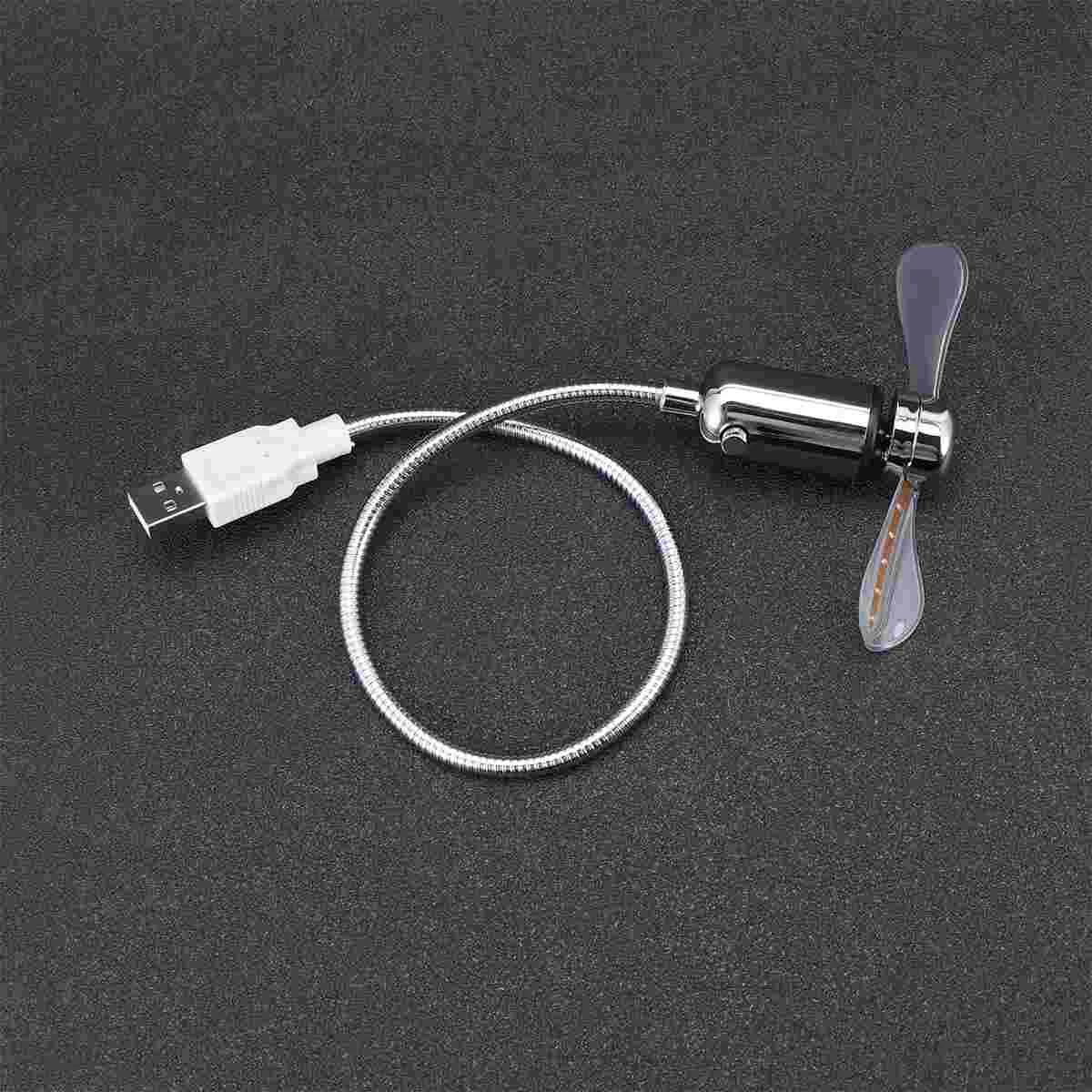 

Fan Usb Led Mini Flexible Laptop Cooling Accessories Clock Programmable Notebook Desktop Flashing