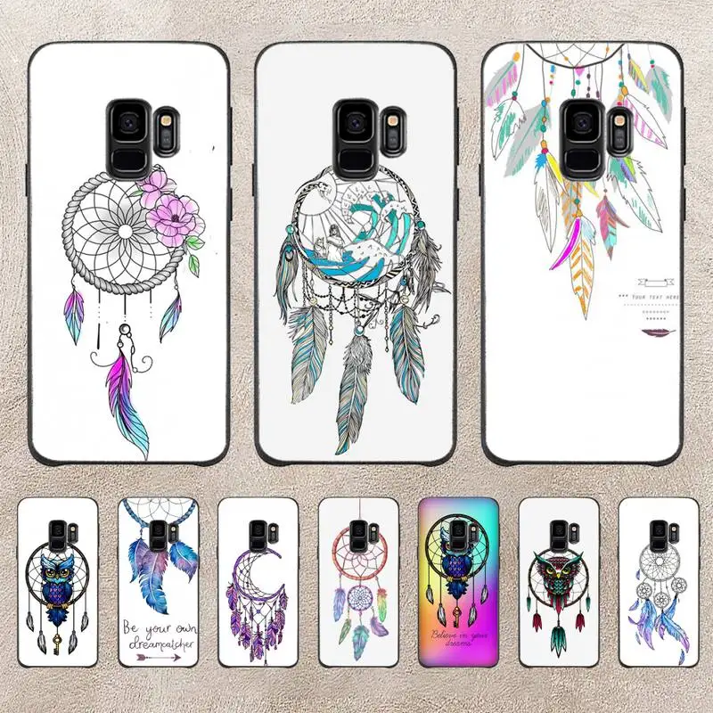 

Dream Catcher Drawings Feather Owl Phone Case For Samsung Galaxy J200 J2 Prime J2 Pro J6 2018 J250 J4 Plus J415 J5 Prime J7