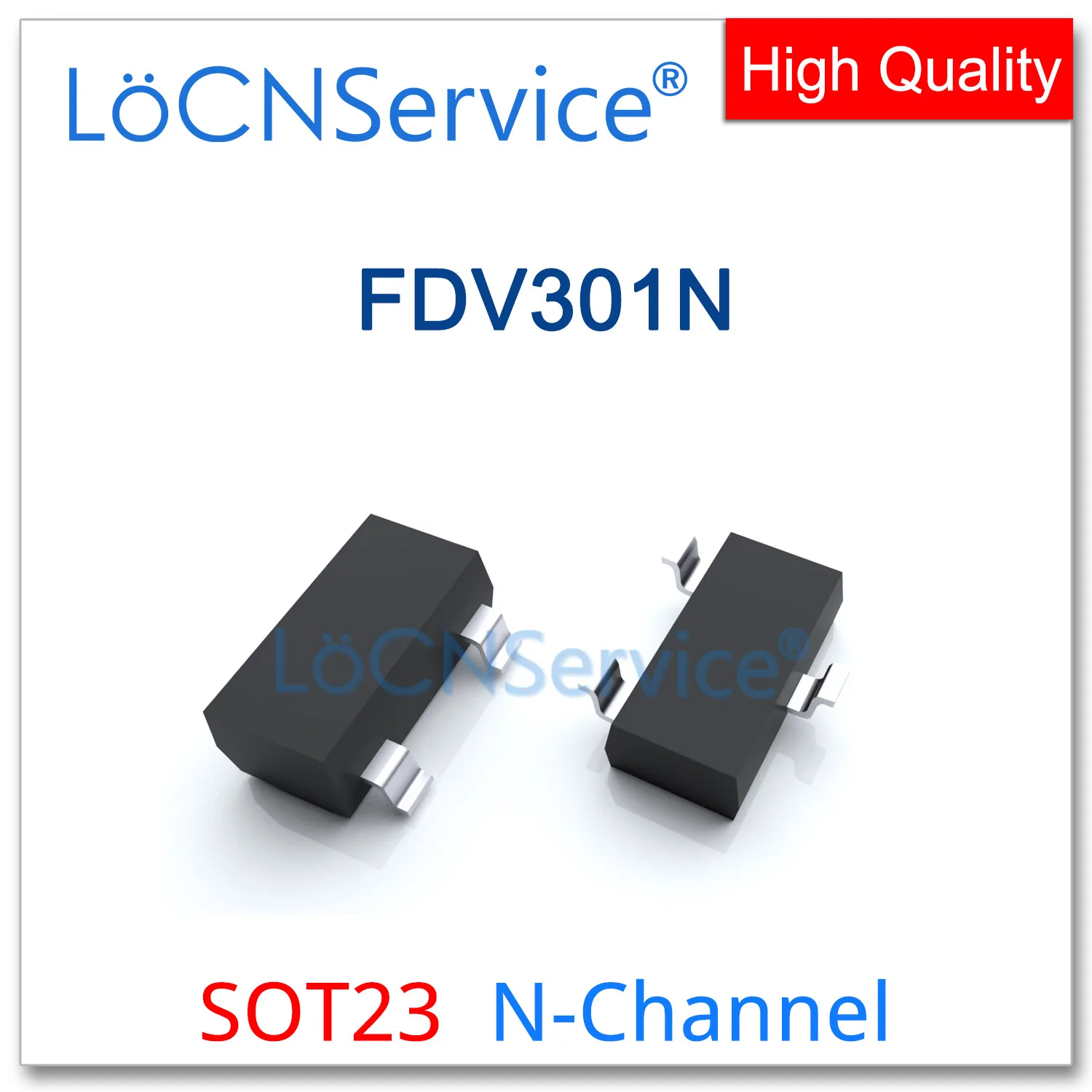 LoCNService 3000 шт FDV301N SOT23 N-Channel 25V Высокое качество сделано в Китае FDV301 FDV | Электроника