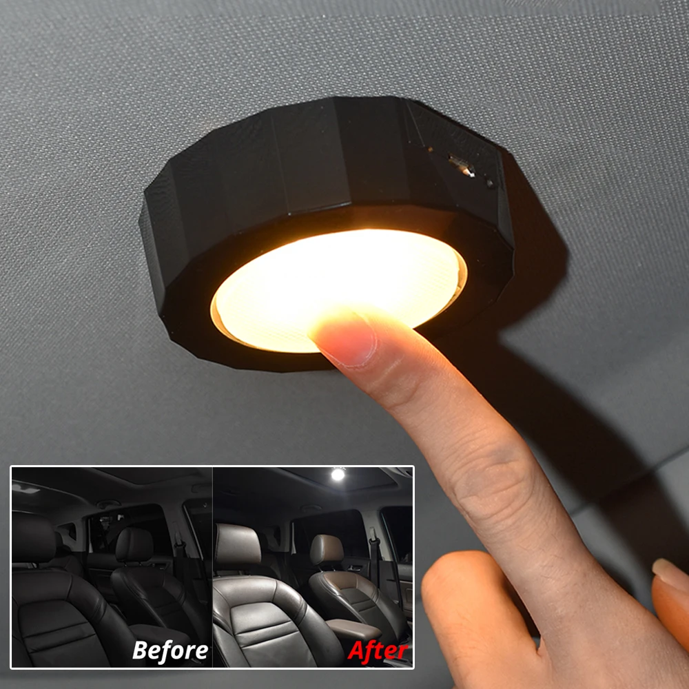 

Car Reading Light LED 12V Atmosphere Interior Decorative Roof Dome Lamps USB Charging Car Night Rear Trunk Front Hood Lighting
