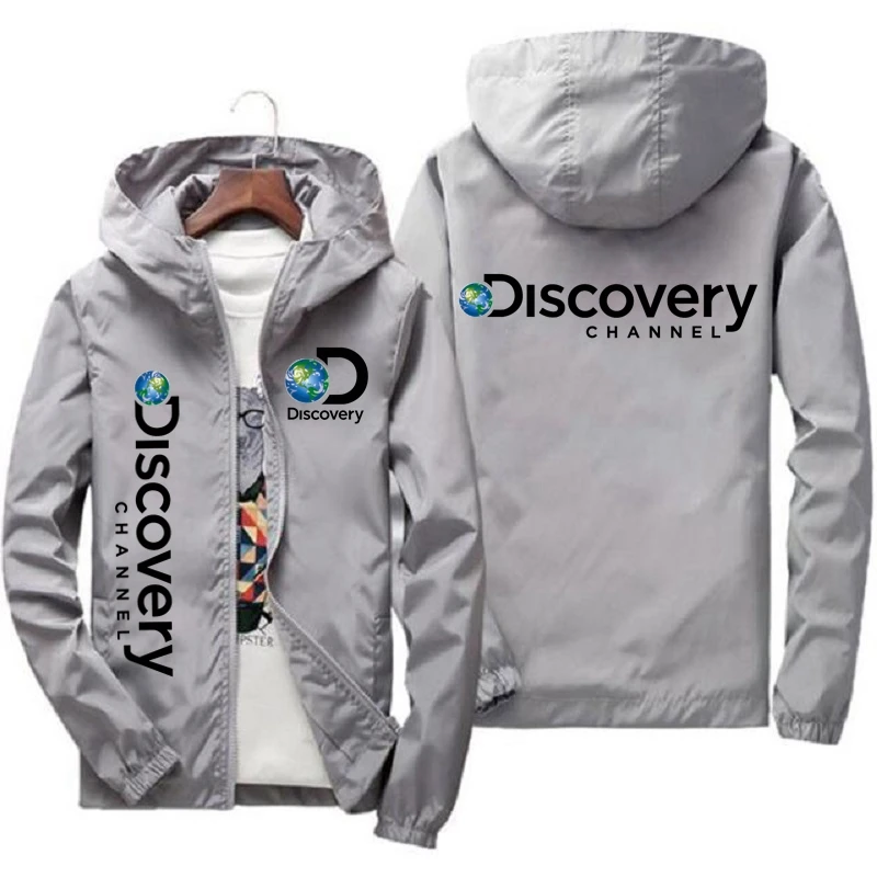 

New Hot Saleing Discovery Channel Print Jacket mens windbrea Survey Expedition Scholar Top Jacket Outdoor Clothing Windbreaker