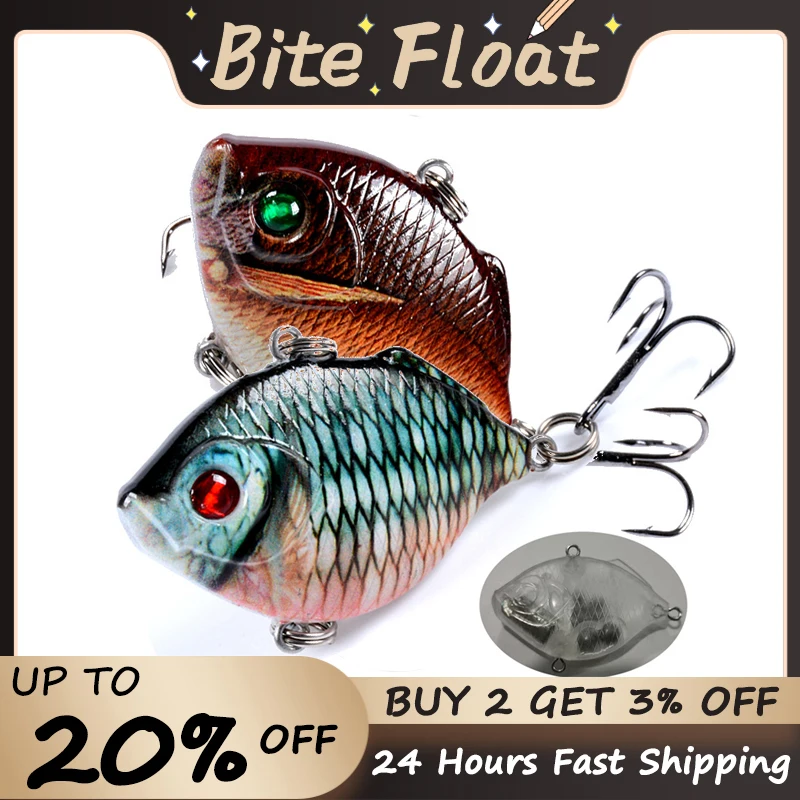 

Plastic VIB Lures 4.5cm 8.8g vivid Vibrations Spoon Lure Fishing bait Bass Artificial Hard Bait Cicada lure VIB Bait 3D Eyes 30