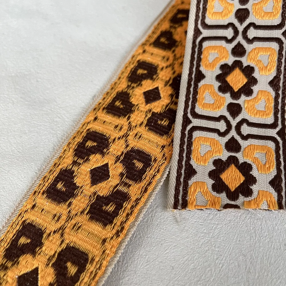 6 ярдов/партия жаккардовая лента шириной 5 см толщиной 2 мм