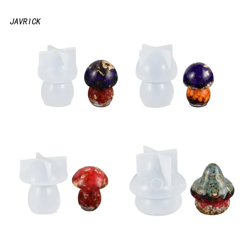 

4Pcs Mushroom Silicone Mold for Resin Casting Cute Mushroom Epoxy Mold Mushroom Decorations Halloween Christmas Ornament