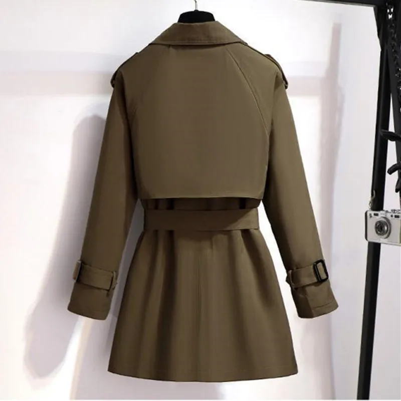Весенне-осенний женский плащ 2023 новый корейский двубортный универсальный