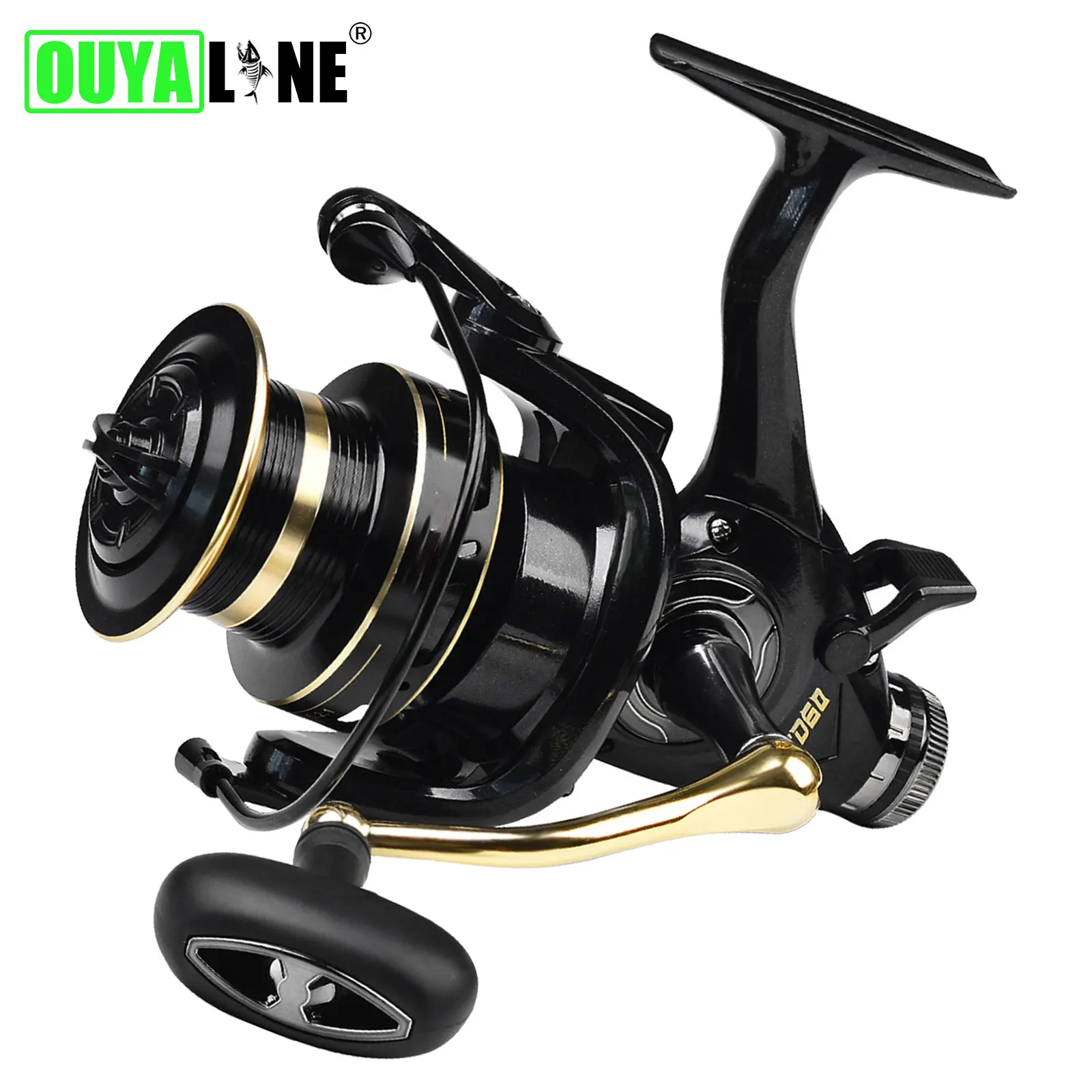 

Double Brake Fishing Reel Metal Spinning FD30-60 5.2:1 High Speed 4+1BB Max Drag 13-19kg Saltewater Molinete Carretilha De Pesca