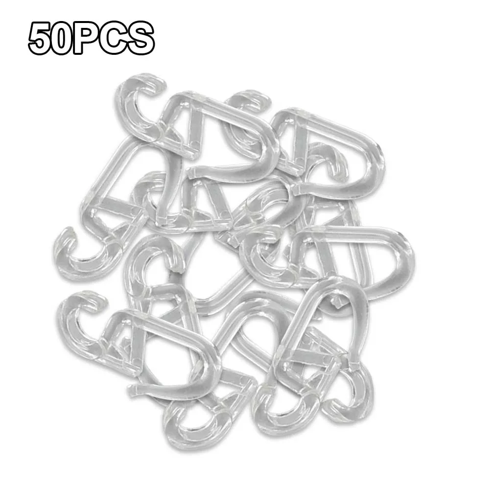 

50pcs Curtain Folding Hook Curtain Accessories Window Treatments Hardware Treatment Home Stronger Tension Clip Applications