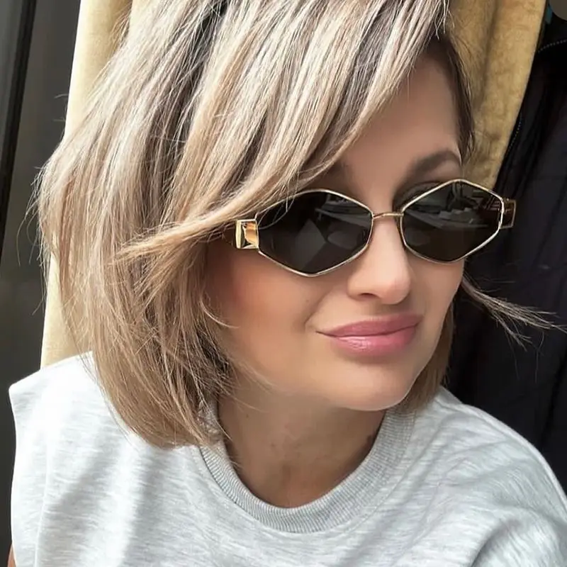 Овальные Солнцезащитные очки в металлической оправе UV400 для мужчин и женщин