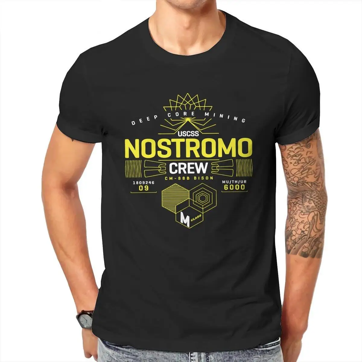 Leisure Nostromo Alien weyland  T-Shirts for Men Round Neck 100% Cotton T Shirts  Short Sleeve Tees Summer Clothes