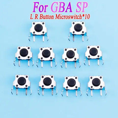 10 шт. для кнопки триггера левого и правого плеч GameBoy Advance SP для GBA SP NDS L R MicroSwitch Parts