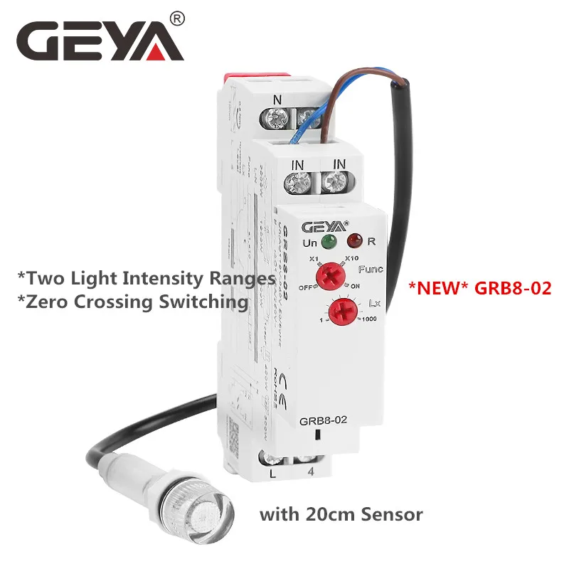 Бесплатная доставка GEYA GRB8-01/02 Twi выключатель света с датчиком фотоэлектрический
