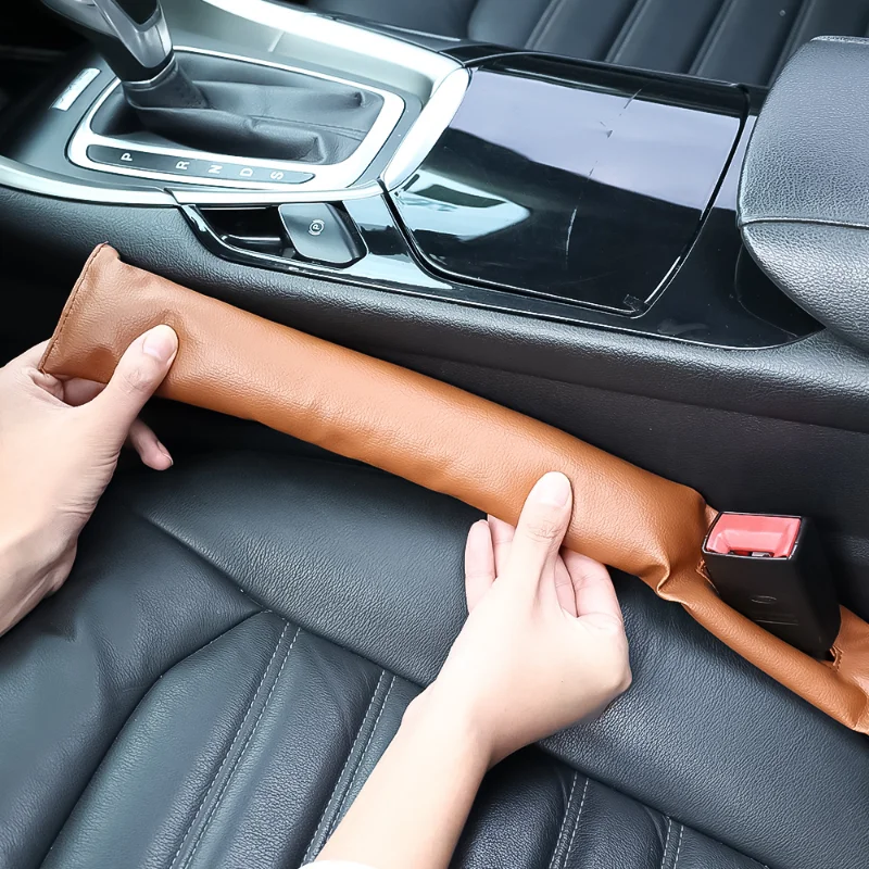 

Leather Car Seat Gap Filler Soft LeakProof Pads Car Leak Pads Plug Spacer Auto Decoration Car Accessories Interior