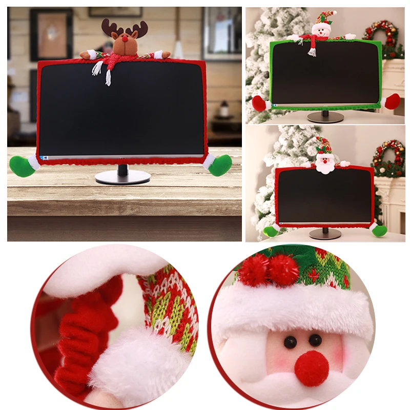 Рождественский чехол для компьютера мультяшный нетканый декор рождества Декор