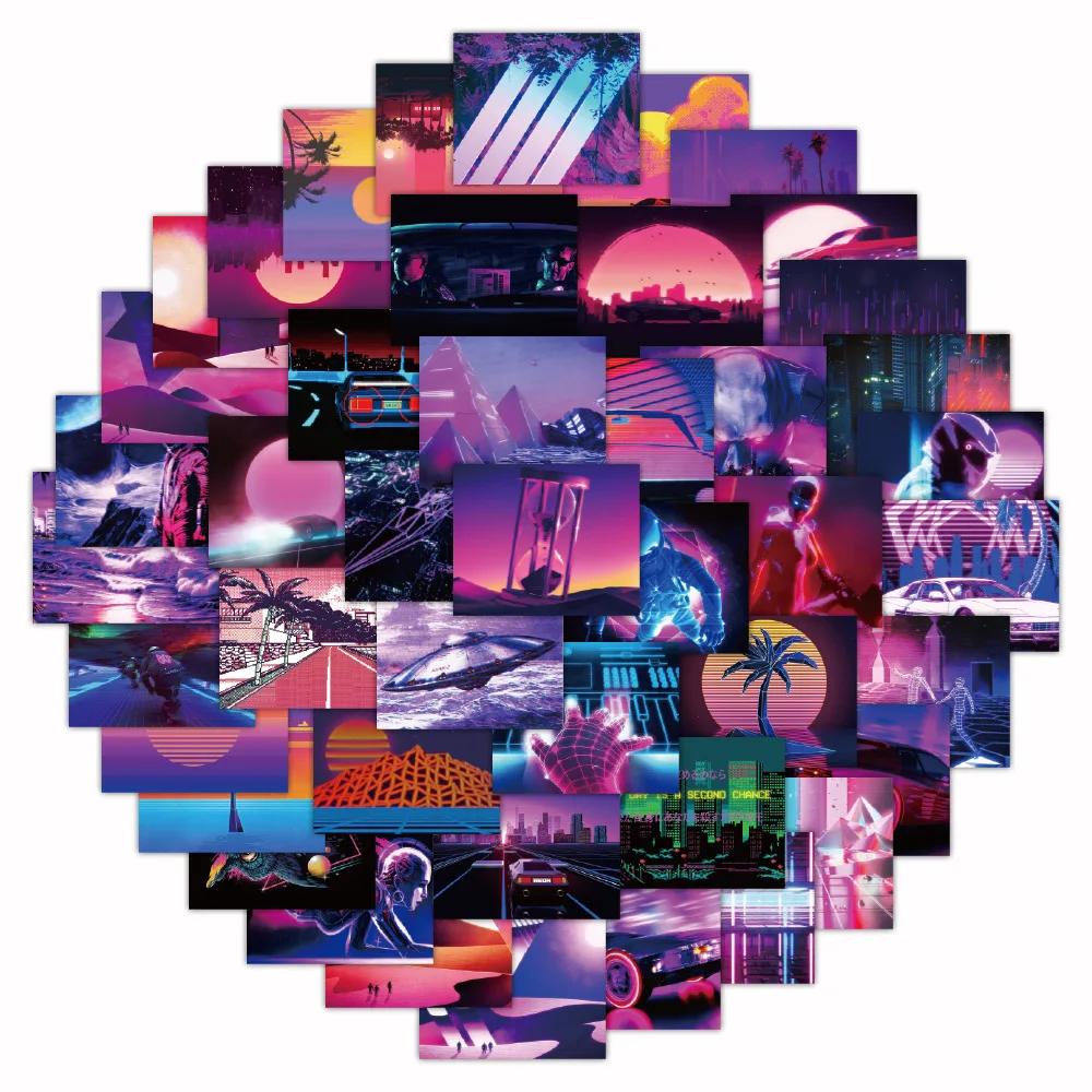 

Стикеры лазерные в стиле INS, 10/30/52 шт.