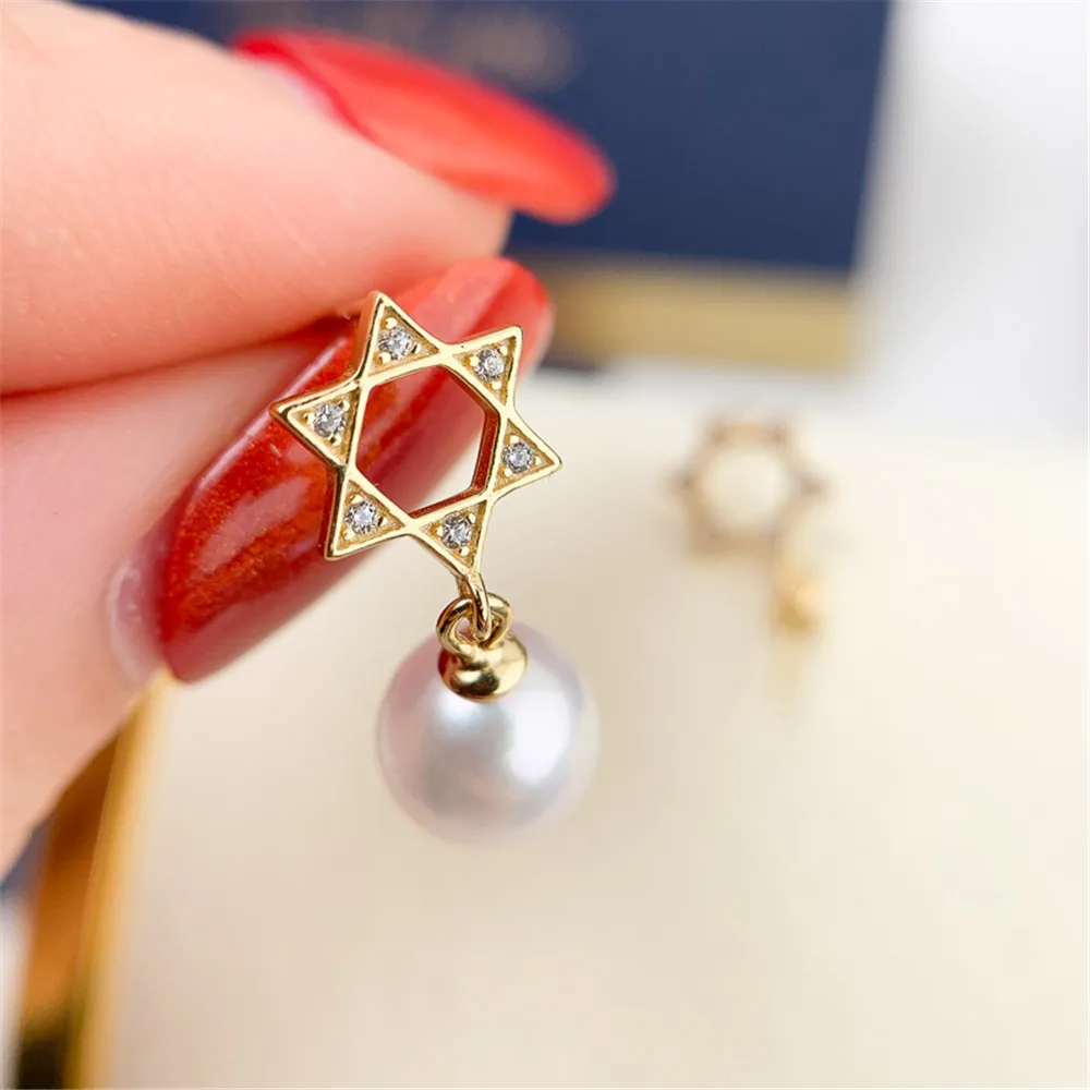 

S925 Sterling Silver Earring Hooks Accessories Gold Silver Ear Studs Ear Hooks Wire For Pearl Earrings Jewelry Making Findings