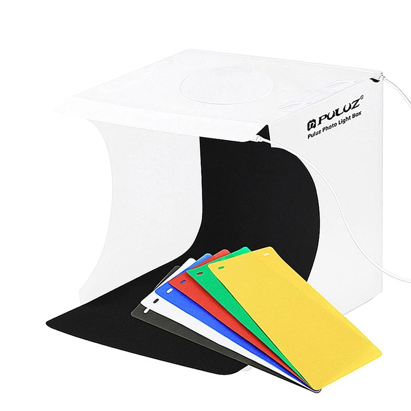 

Портативная простая Складная студия PULUZ 20 см, 2 фотовспышки, мягкий фотографический стол