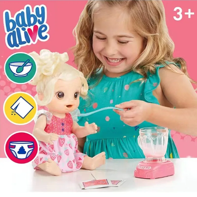 Hasbro Interactive Magical Mixer Baby Alive Drinking Reborn Dolls Girls Play House Nursing Toy Juicer Children Christmas Gifts