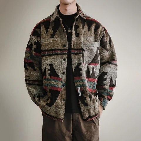 Bird Mountain винтажная фланелевая рубашка для мужчин