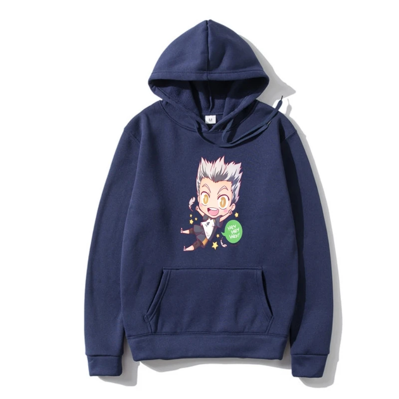 

Hoodi Men SweatSweatshir Warm Bokuto Kotaro Unisex Outerwear One neck Women Outerwear