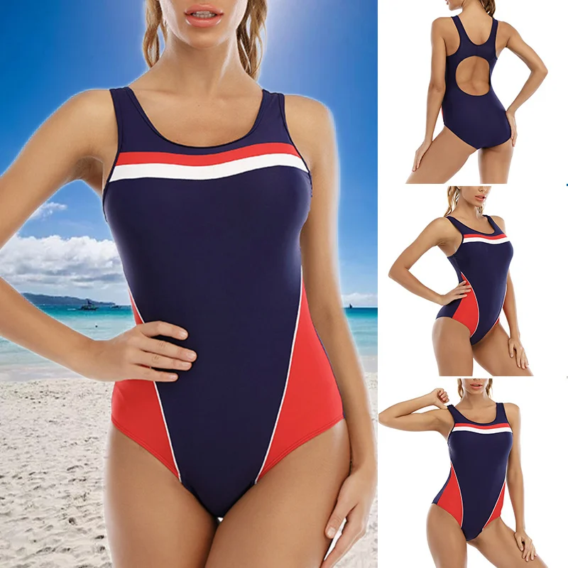 

Женский купальник, винтажные слитные купальные костюмы, купальники с подкладкой на спине для пляжа и бассейна, женский купальник ASD88