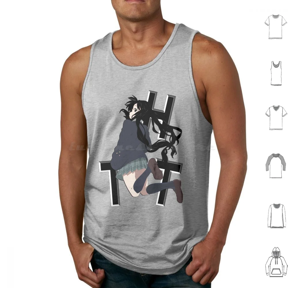 

K-On!!-Nakano Azusa Tank Tops Print Cotton K On Htt Houkago Tea Time Ho Kago Tea Time Moe Afterschool Tea Time