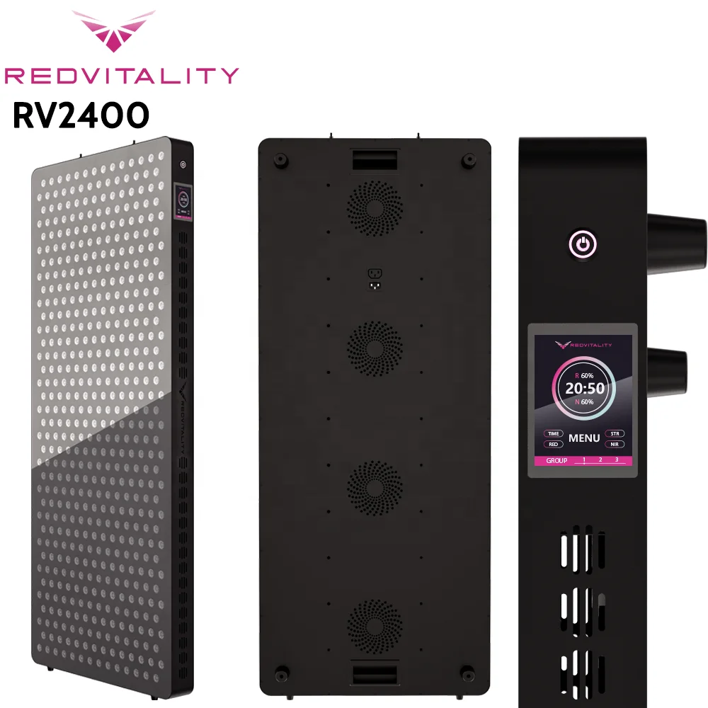 2024 Redvitality RV2400 2400 Вт красная фототерапия панель 15/20 нм 999 таймер 10/минут 0-Гц Частота
