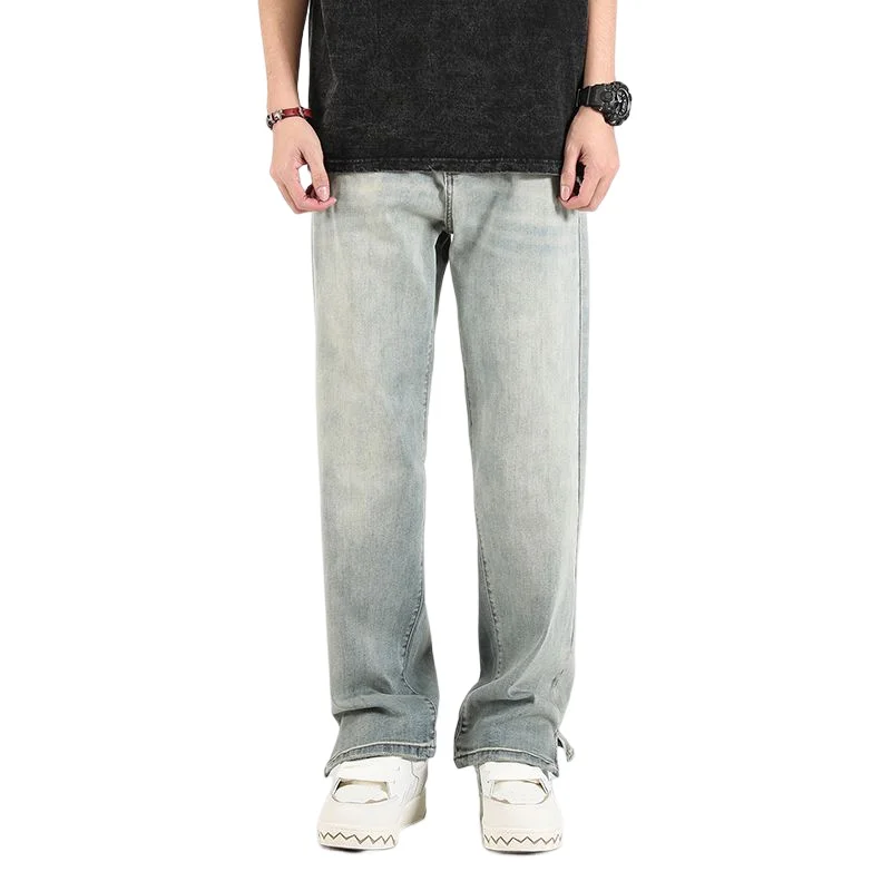 M-5XL Baggy Jeans Men Fashion Retro Harajuku Straight Jeans Men Streetwear Hip-hop Loose Denim Pants Mens Trousers Large Size