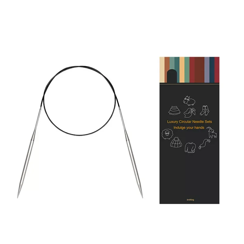 

1Pcs Stainless Steel Circular Knitting Needle 65Cm Tube Smooth Crochet Needles for Knitting DIY Weaving Sewing Tools 2022
