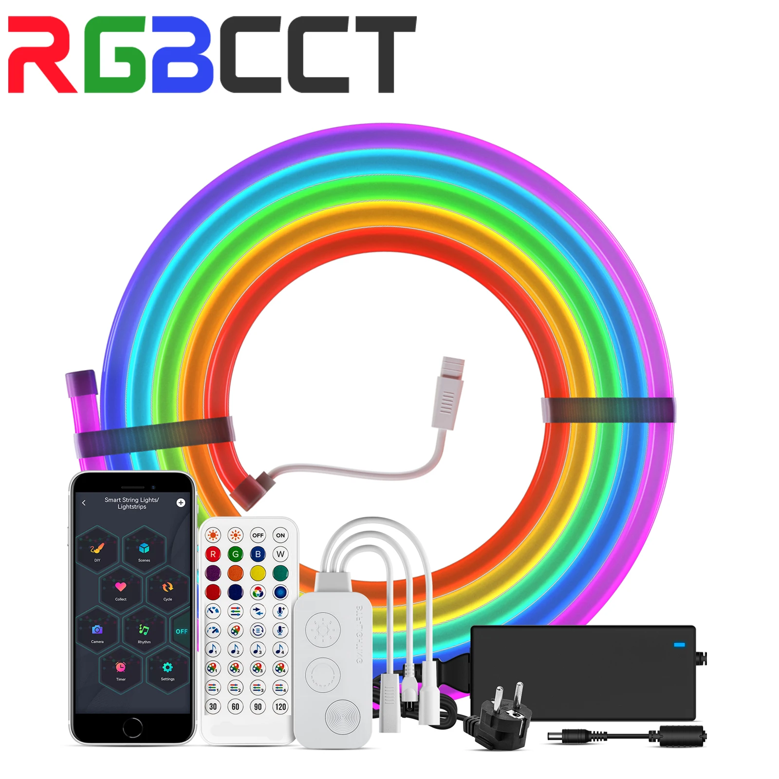 Комплекты неоновых светильников постоянного тока 24 В WS2811 RGBIC 84 светодиода на м